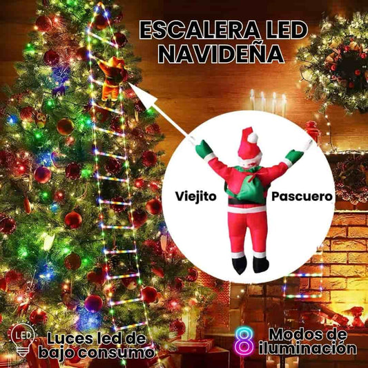 Luces Led de Escalera + Viejito Pascuero | Envío Gratis