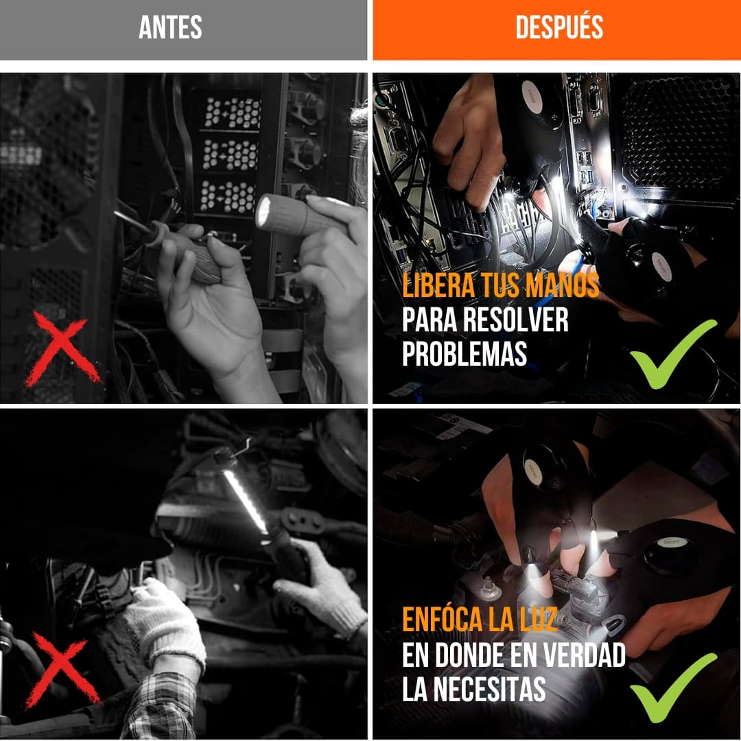 Par de Guantes con Luz Led | Envío Gratis
