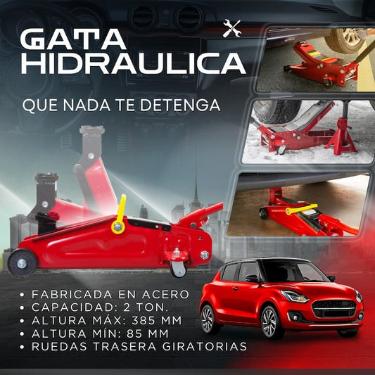 Gata Hidráulica de 2 Toneladas | Envío Gratis