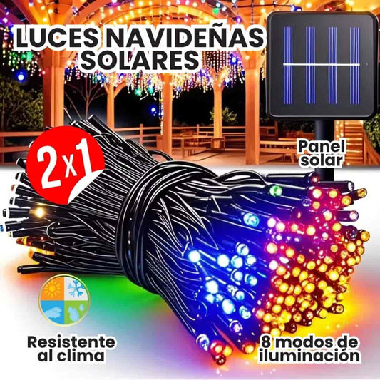 Luces Solares Navideñas 2x1 | Envío Gratis
