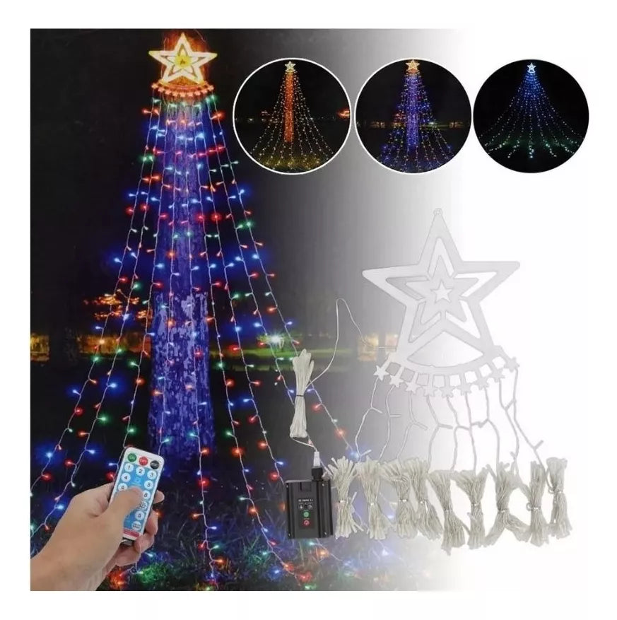 Luces de Navidad en Forma de Árbol | Multicolor Configurable