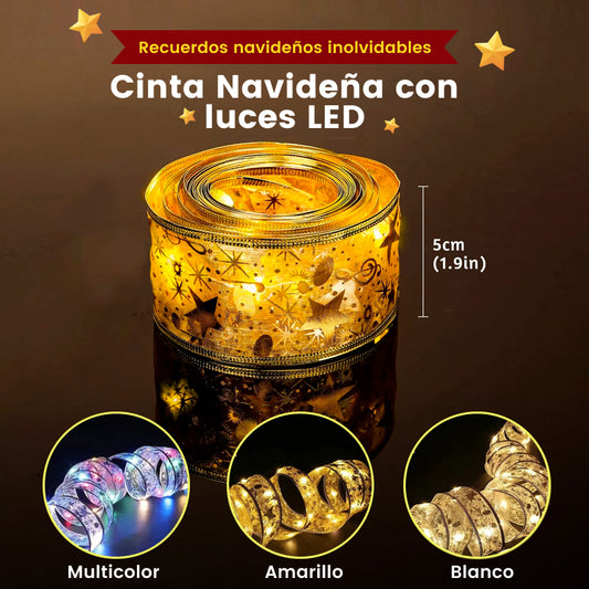 Cinta Navideña con Luz LED | Envío Gratis