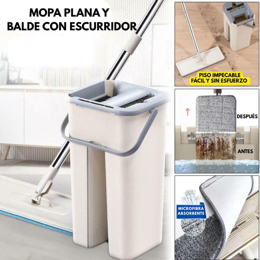 Mopa Giratoria Clean Magic + balde | Envío Gratis