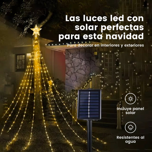 Luces de Estrella de Árbol Led Solar 2 x 1 | Envío Gratis