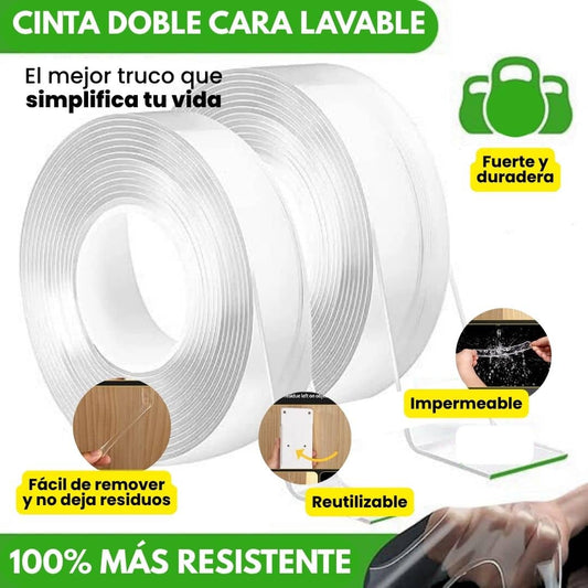 Cinta Doble Faz Lavable Y Reutilizable Promo 3x1 | Envío Gratis